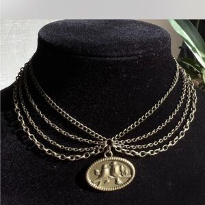 Vintage bird pendant Necklace